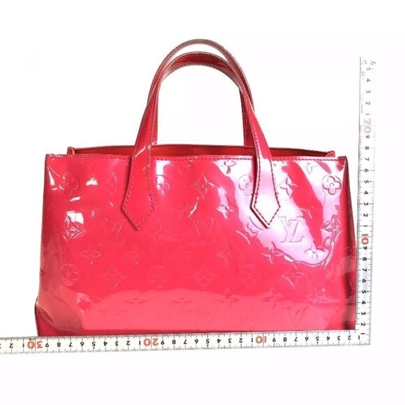 Louis Vuitton Wilshire handbag bag Vernis Pink - Picture 2 of 13